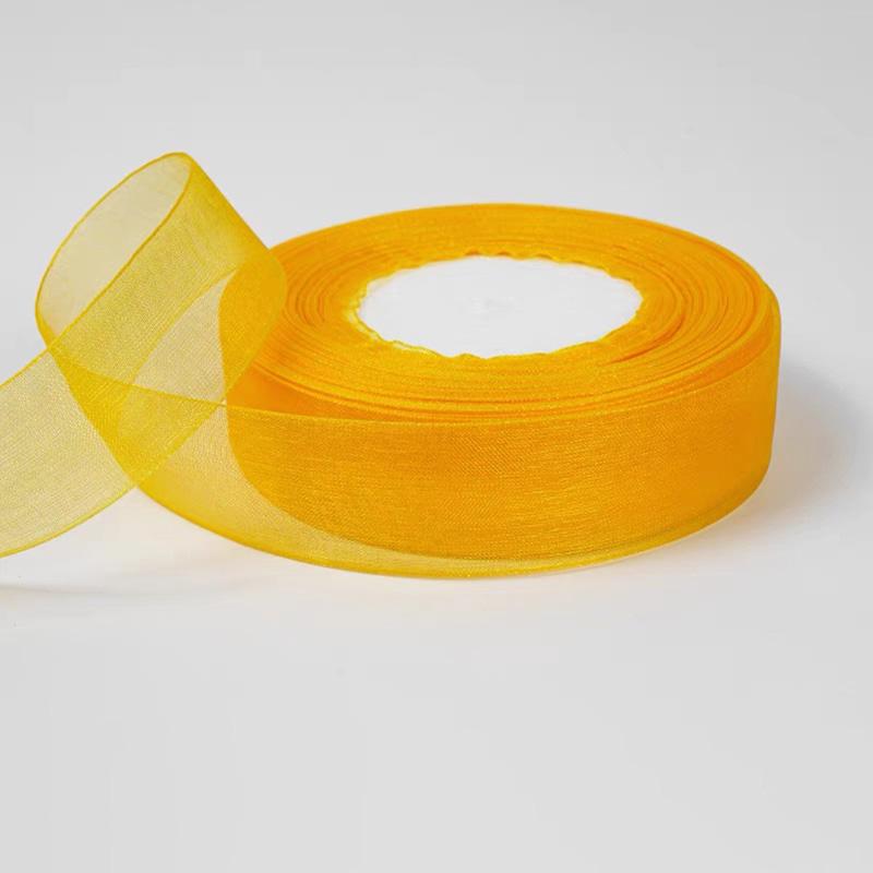 50yards Braided Hair Ribbon Binding Bow Ties DIY for Gift Wrapping 2.5cm Floral Bouquet Decorative Tulle Ribbon