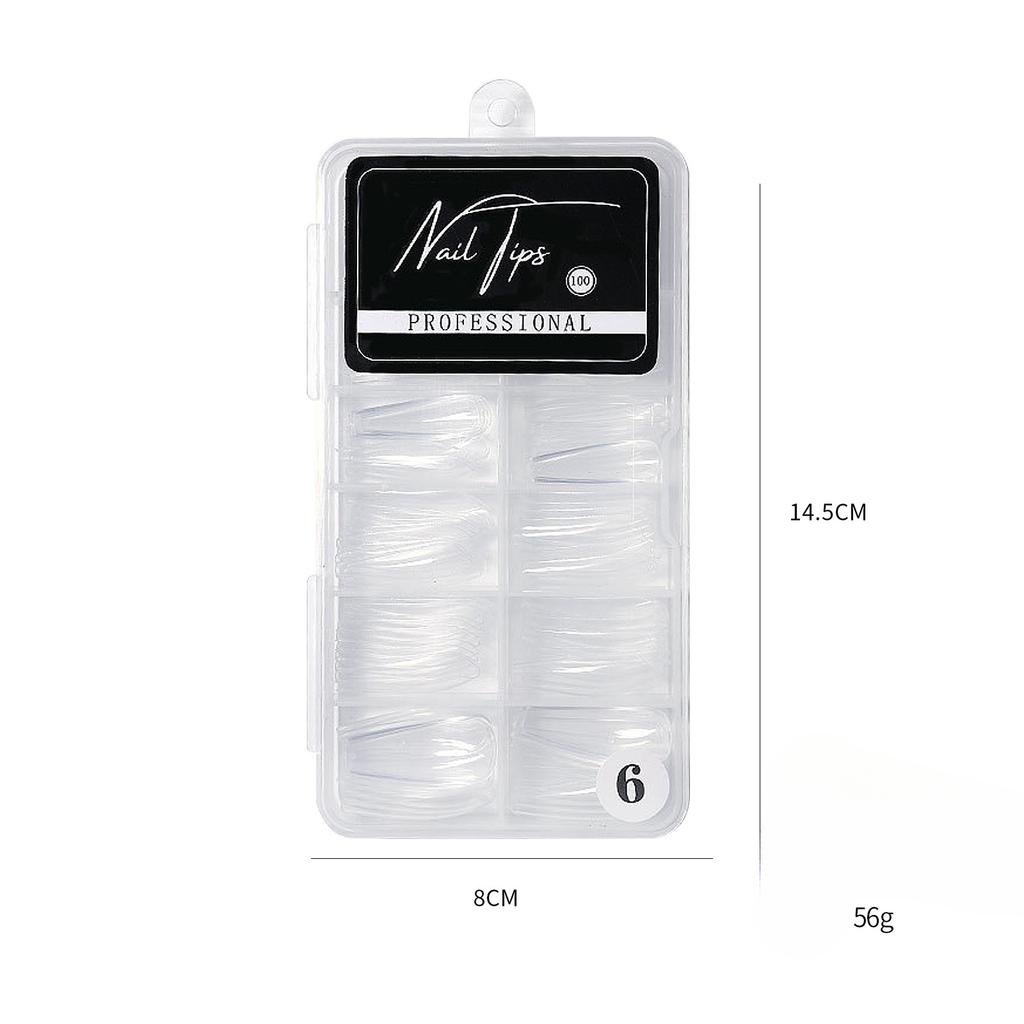 Nail Art Patch Patch Ultradünnes und nahtloses Fertigprodukt Abnehmbarer transparenter Vollaufkleber Erweiterte Box mit künstlichen Nägeln