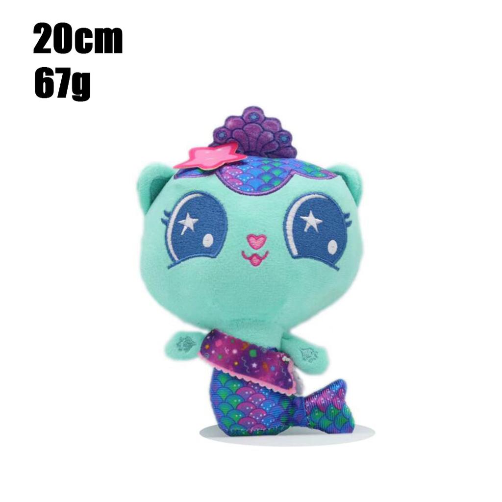 2025 New Style Gabby Dollhouse Plush Toy Mercat Cartoon Stuffed Animals Mermaid Cat Plushie Doll Kids Birthday Christams Gifts