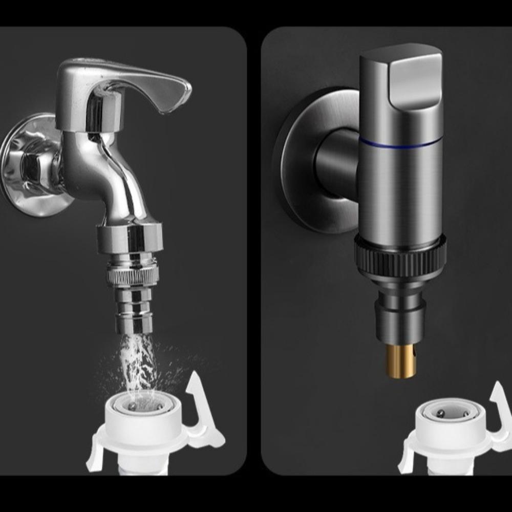 Metal Washing Machine Faucet Valve One Into One Out Dual Control Shut Off Valves