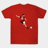 Men Black Print T-shirt Francesco Totti No-Cut Transfer Paper Print Cotton Tshirt