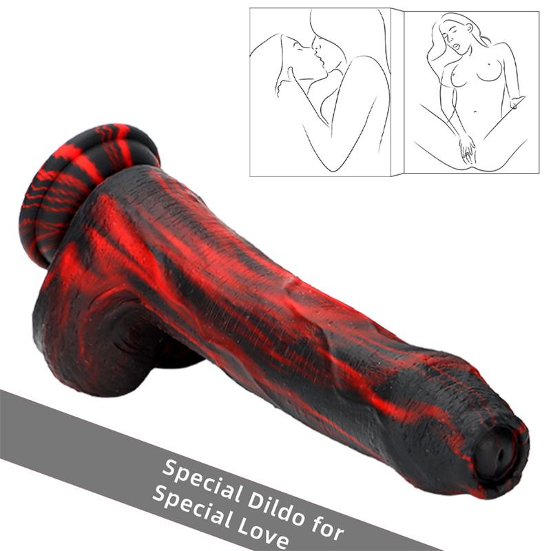 Female Masturbation Device Liquid Silicone Simulation Prepuce Penis Dildo Posterior Court Anal Plug Expansion Anal Device