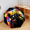 1 Parapluie Pliant Automatique - Motif Console de Jeu, Design Portable et Pliable avec 8 Baleines, Cadeaux de Noël et d'Anniversaire