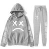 Autumn Winter Lil Peep "The Peep Show" Graphic Printed Hoodies Sweatpants Set Fashionable Casual Warm Sports Long Sleeved Pants Men's Sport Wear
