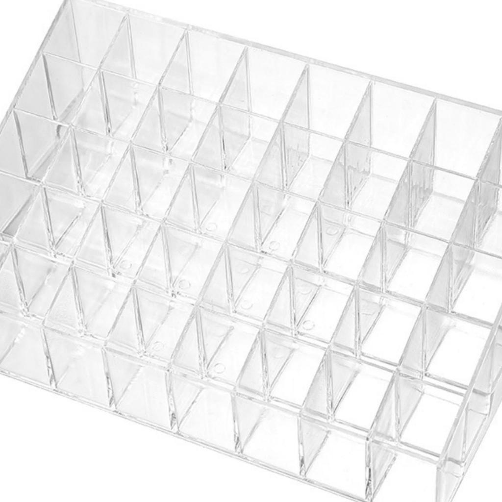 Transparent Lipstick Organizer - Multi-Grid Cosmetics Holder Display Box