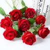 Artificial Flowers Bouquet White Red Rose Eucalyptus Leaves Wedding Decoration Peony Fake Flower for Party Home Decor Gift