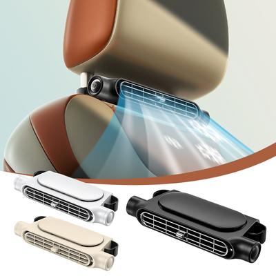 USB Car Headrest Cooling Air Fan 3 Speeds Adjustable Car Seat Cooling Fan Rear Seat Ventilator for Front Rear Seat Passenger