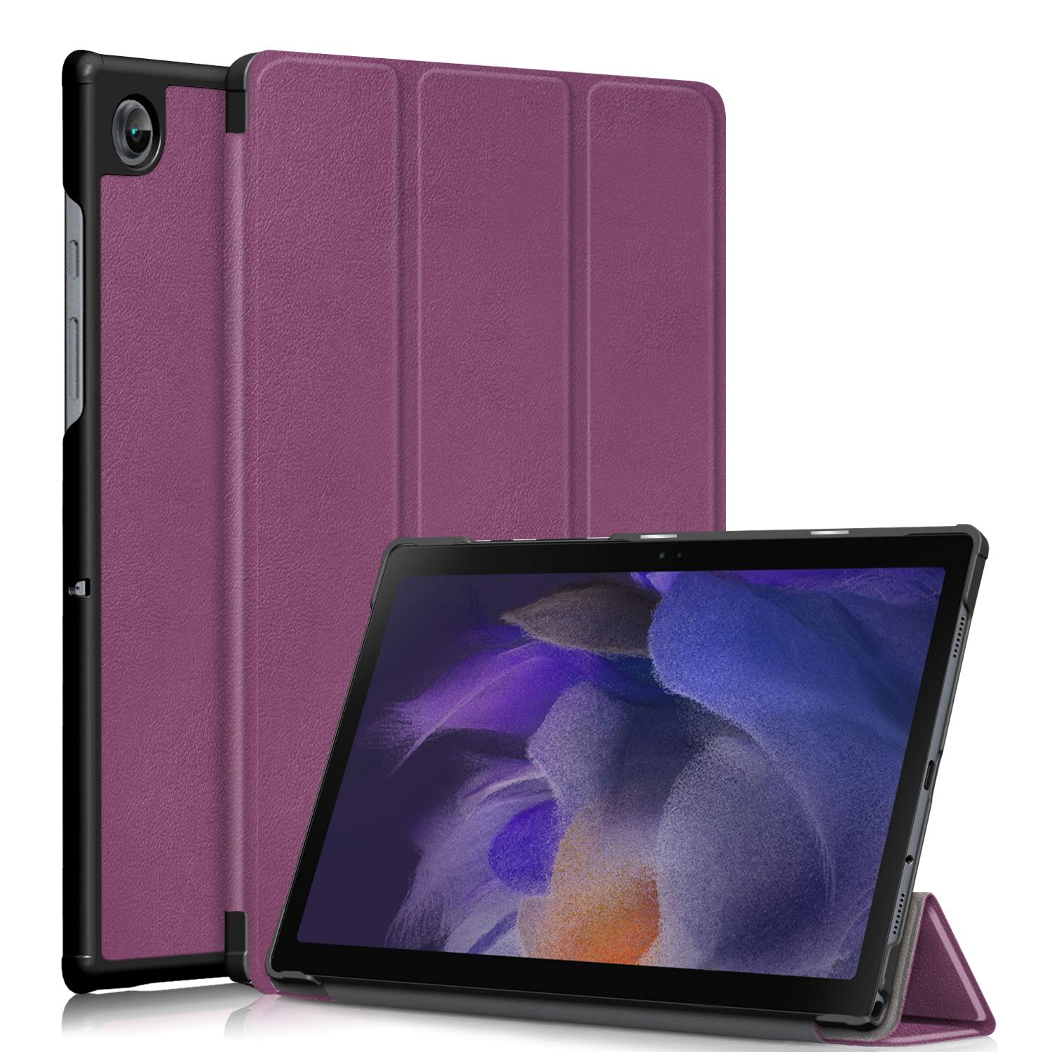 

Чохол для Samsung Galaxy Tab A8 2021 PU Flip Tri-Fold Magnetic PU Leather Stand Cover For Samsung Tab A8 10.5 SM-X200/SM-X205 Чохол для планшета Funda TAB A 2019 T290 T295 8in імперська фіолетовий колір
