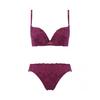 AMOSTYLE Bra Panty Swinging 00YN C70M Size Push-Up & Set, Bouquet, (Wine),