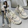 Neue Damenschuhe Modische Freizeitschuhe Neue Laufschuhe für draußen Fliegengewebte atmungsaktive modische Schuhe Damenschuhe mit dicken Sohlen