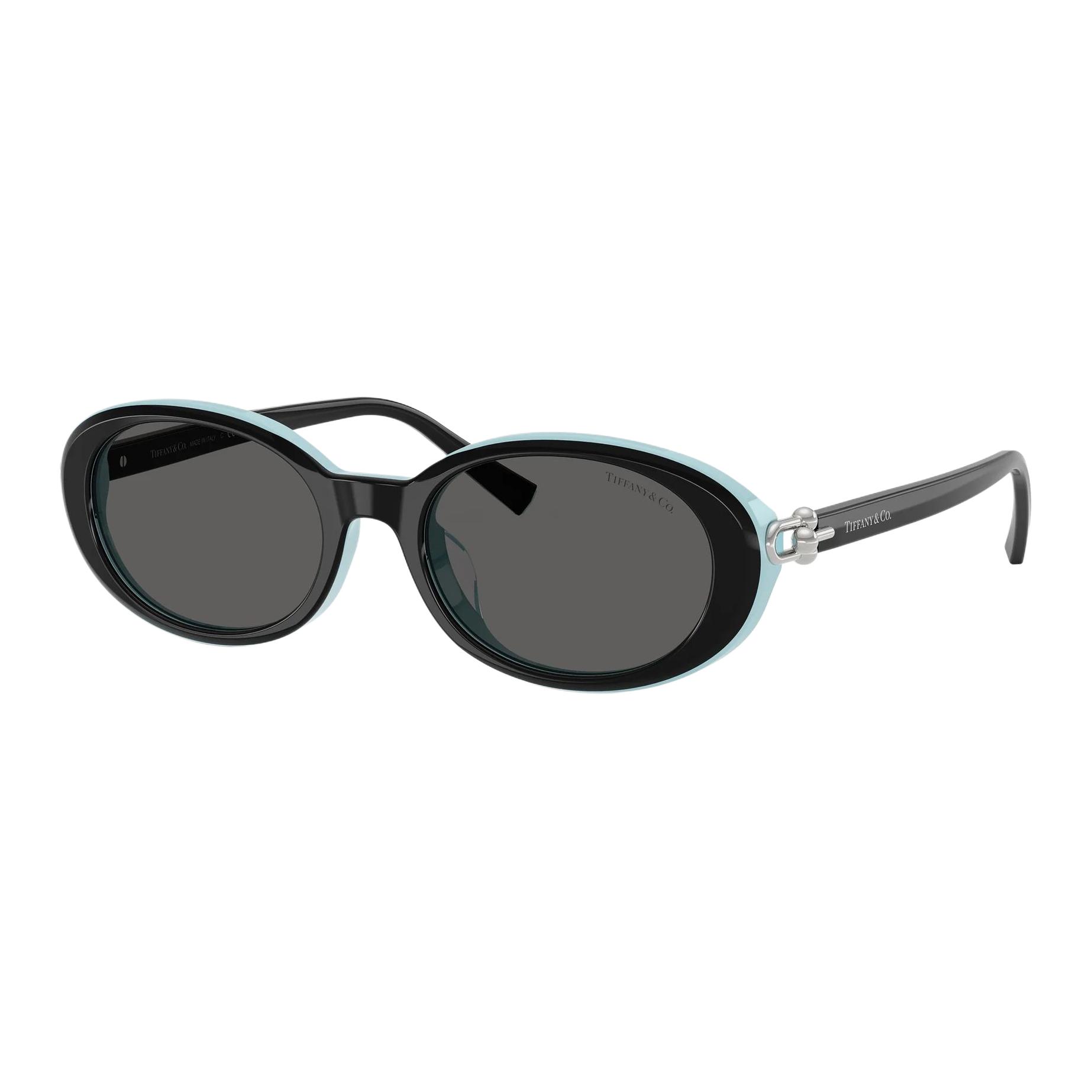 Tiffany & Co. Oval Sunglasses Unisex sunglasses Blue Black 0TF4242D-8055S4 F,Black Blue