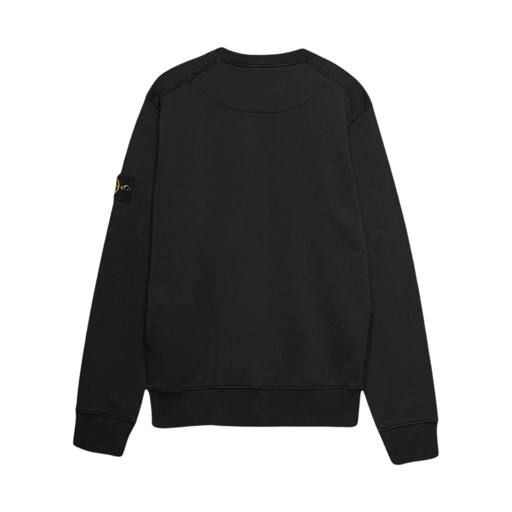 STONE ISLAND Logo Patch Crewneck Black Men Tops 101563051-A0029