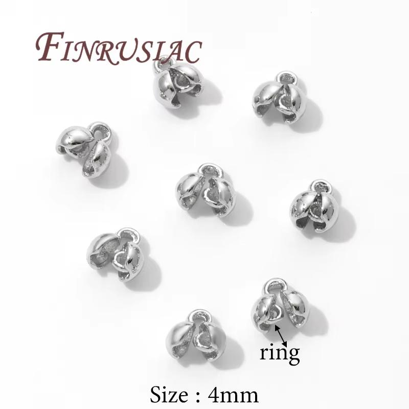 10/20 Stück 18K Vergoldete Quetschperlen Für Schmuck, Quetschperlen-Abdeckung, Perlenendkappen Kugelkette Verbinder, DIY Zubehör, Quetschperlen Endkappe