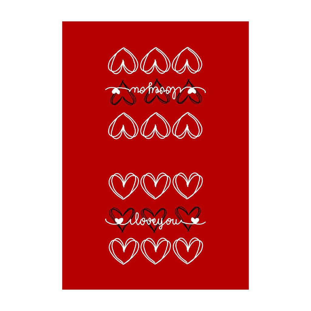 New Soft Towel Valentines Day Love Print Kitchen Dish Towels Absorbent Quick Drying Cleaning Dishcloth Dining Table Decoration