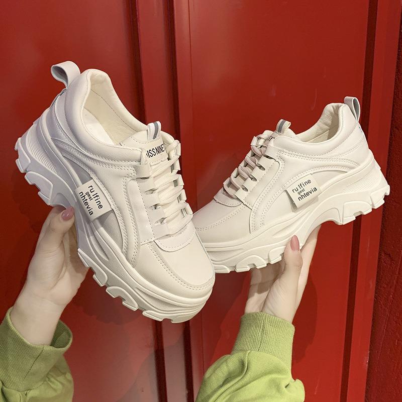 Spring new dad shoes female students platform heightening sports shoes female casual shoes children's tide