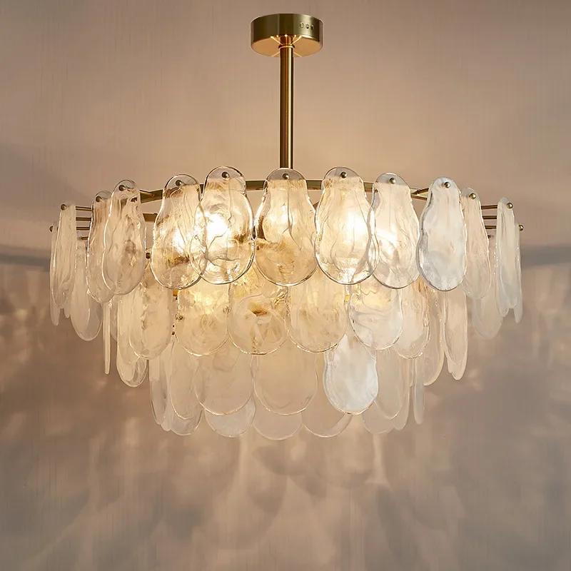 French style luxury living room pendant light LED light postmodern glass pendant light home decoration restaurant hotel lighting