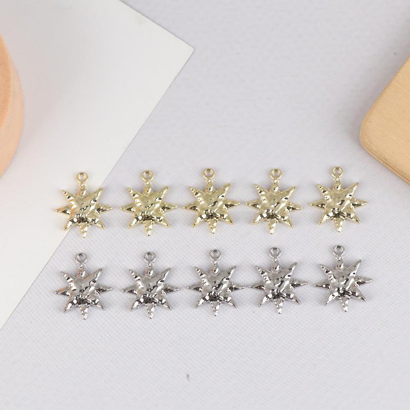 10 szt. Prosta stopowa ośmiokątna zawieszka gwiazda do DIY bransoletek naszyjników akcesoria do wyrobu biżuterii