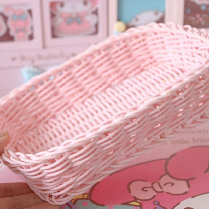 1Pcs Storage Baskets Desktop Food Sundries Storage Organizer Women Cosmetic Container Home Kitchen Bathroom