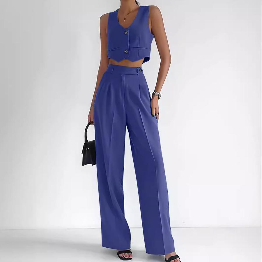 Women's Fashion Casual Vest Set