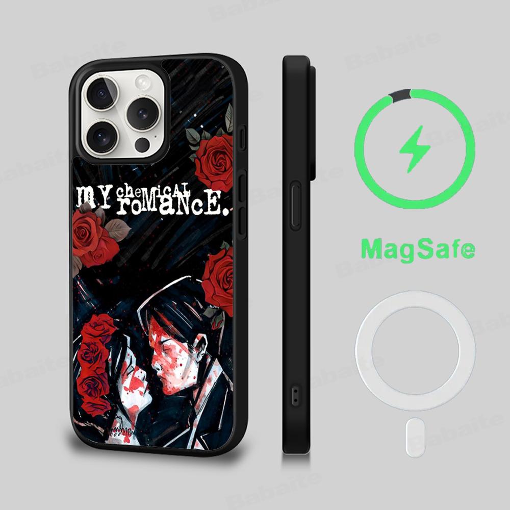My Chemical Romance Phone Case Magnetic Case For IPhone 16 14 13 12 11 15 Pro Max Plus For Magsafe Wireless Charge Cover