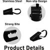 30PCS Small Curtain Clips, Stainless Steel Curtain Hooks Hanging Clips for Drapes, Black for Outdoor String Lights, Camping, Tents, Decoration, DIY,
