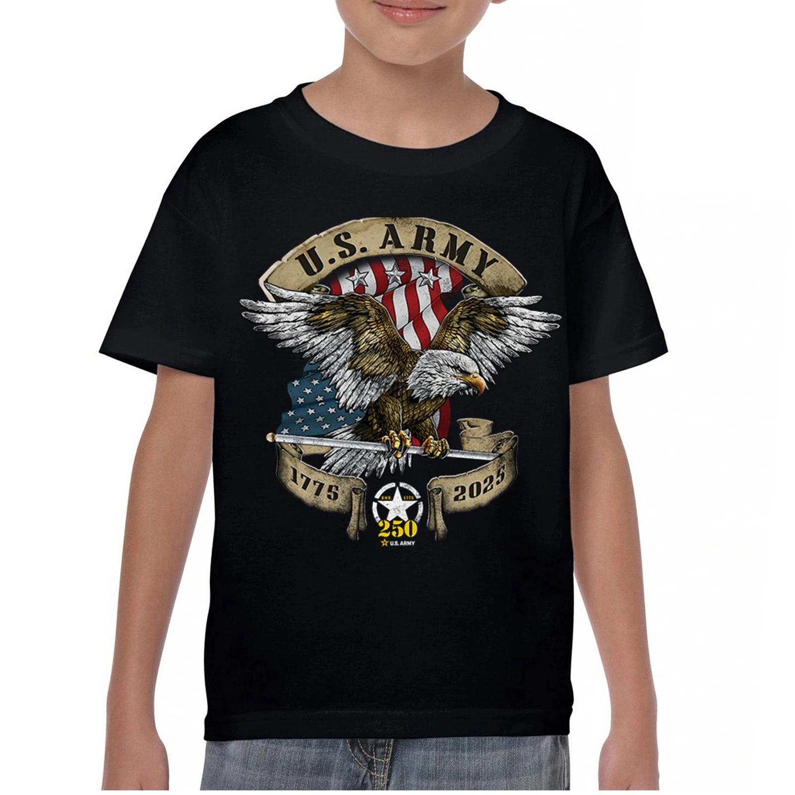 

US Army Eagle Youth kids boys T-Shirt 250 Anniversary American Veteran DD 214 Kids 160