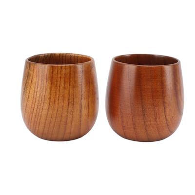 Wooden Tea Cups Handmade Multifunctional Safe Eco Friendly Solid Wood Teacups for Drinking Tea