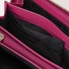 Round Zipper Long Wallet Cowhide Enamel Leather Brand Logo Large Capacity Slim PDLWJBT4 [Pinky & Dianne] [Rich Flavor] Women's