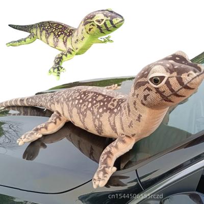 200cm Divertido Lagarto de Cauda Longa Boneca de Pelúcia Almofada Simulação Verde Marrom Lagarto Monitor Réptil Brinquedo de Pelúcia Decoração de Casa Presente Para Criança
