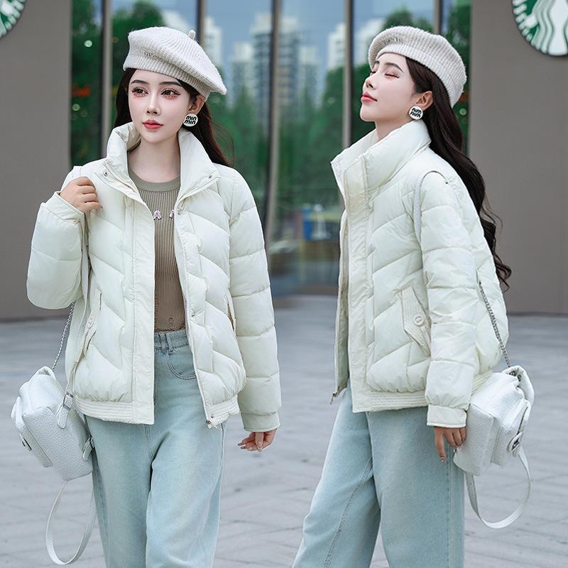 Fashion Stand-up Collar Down Cotton Jacket Women's Winter 2025 New Thickened Cotton Jacket Slimming Short Padded Jacket