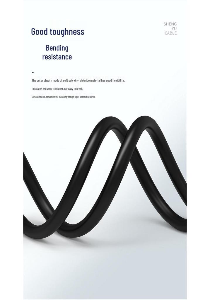 Shengyu ZR-RVV Flame Retardant Flexible Power Cable for Home Decoration