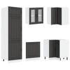 14 Piece Kitchen Cabinet Set Lucca Black Wood Based Material