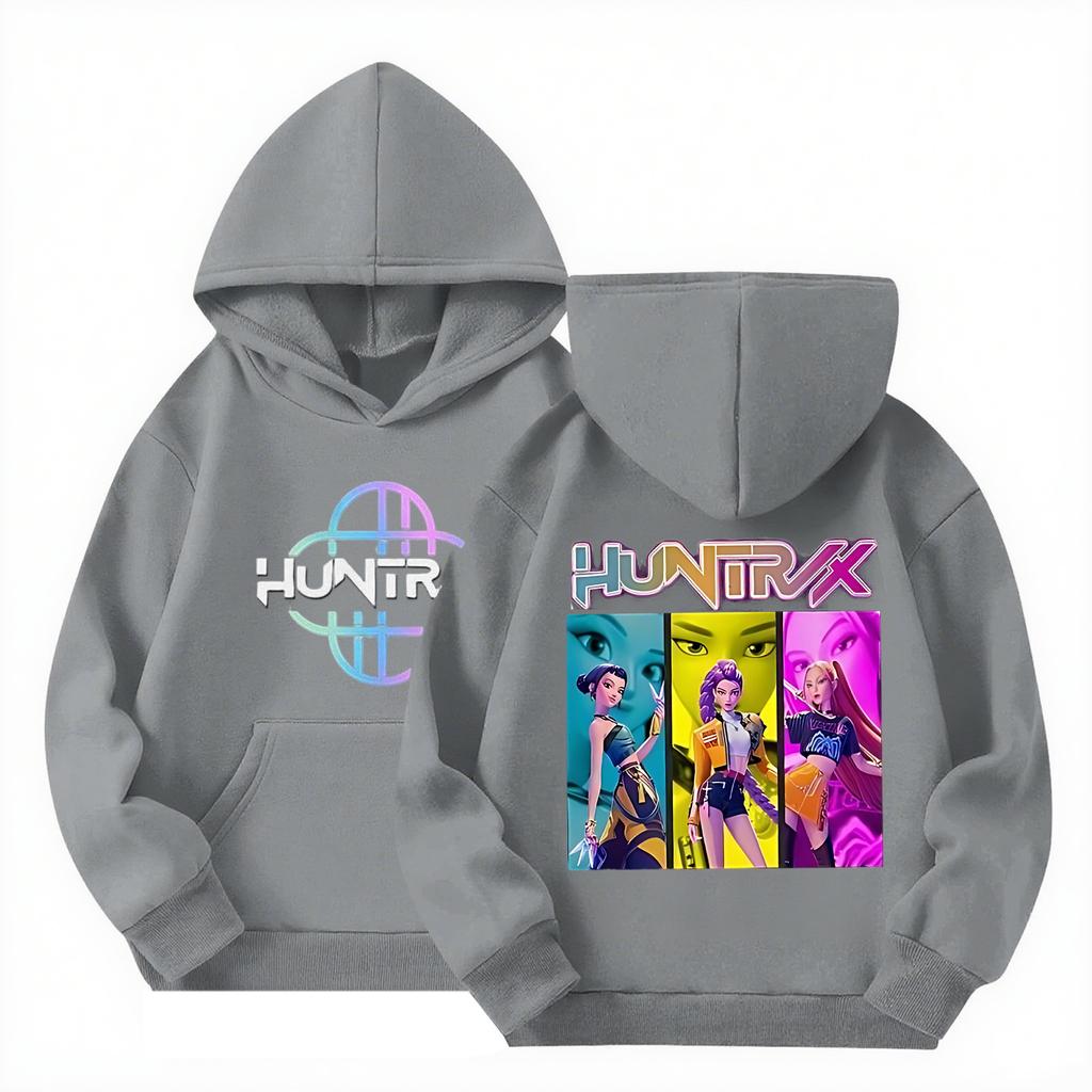 Children's Hooded Gradient Printed Long Sleeved Sweatshirt Loose Women's Sweatshirt Sweatshirt