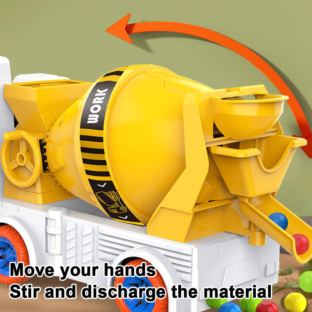Simulation Inertial Engineering Truck Cement Mixing Discharge Acousto-optic Concrete Set Toy Car Toys for Kids Engineering Truck