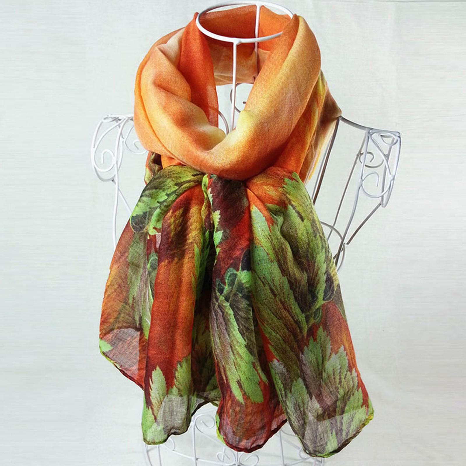 

Женский длинный мягкий шарф из парижской пряжи с принтом, шаль, палантин, шарфы из пашмины оранжевый