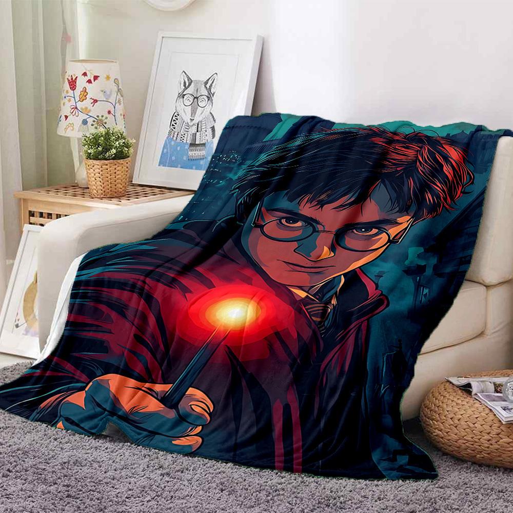 1pc Harry Potter Flannel Blanket, Soft Skin Friendly with Digital Printing, Various Sizes Available for Family, Friends, Birthday