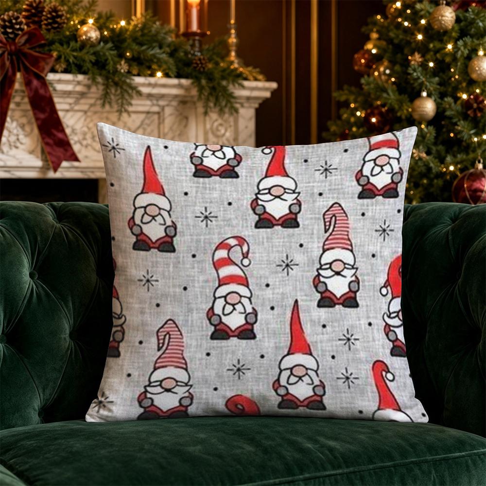 Christmas Cute Cartoon Pillow Covers Pattern Cushion Cover Suitable for Sofa Bedroom Car Pillow Cover