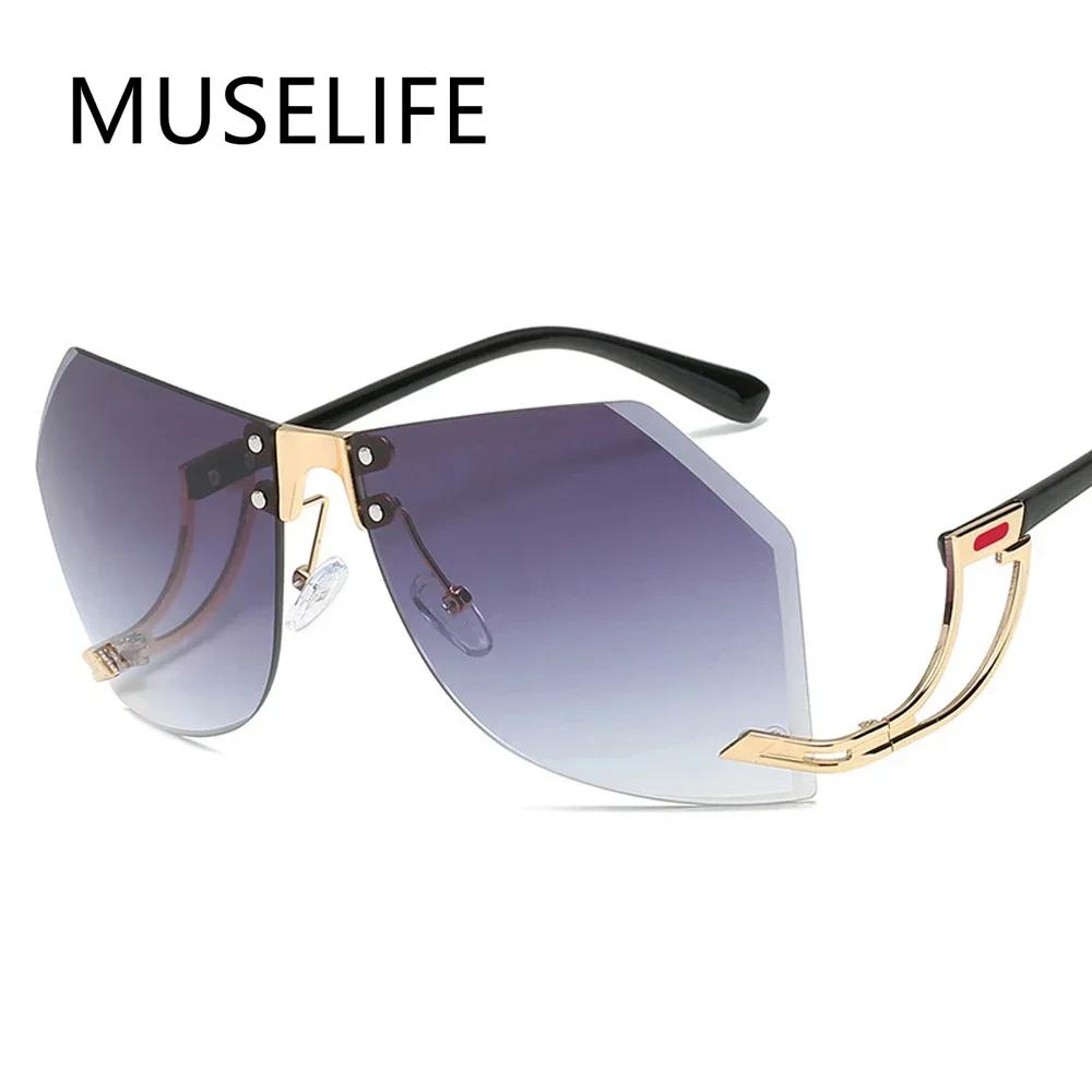 

Vintage Polygon Sunglasses with Unique Steampunk Design for Women As Picture