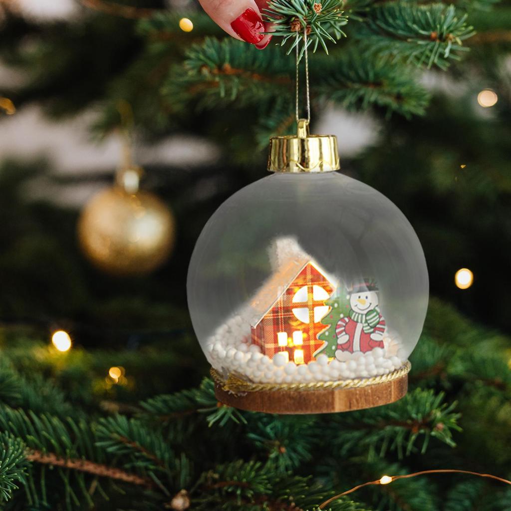 Christmas Decorations Balls Holiday Ball Decor With LED Light Baubles Ornaments For Indoor Winter Holiday Party Home Christmas
