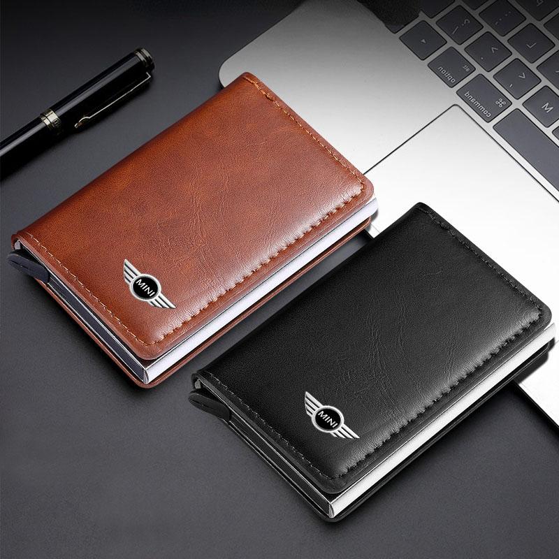 PU Leather Car Driving Document bag ID Passport Card Wallet Card Pouch For BMW Mini Cooper F54 F55 F56 R56 R60 SONE Roadster Clubman Coupe