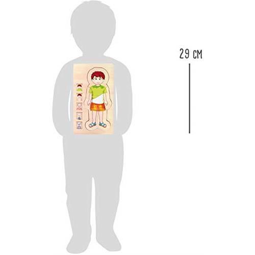 LEGLER 3D Anatomie Puzzle Junge 29 Teile – mehrstöckiges Puzzle menschlicher Körper (Skelett, Muskeln, Organe)