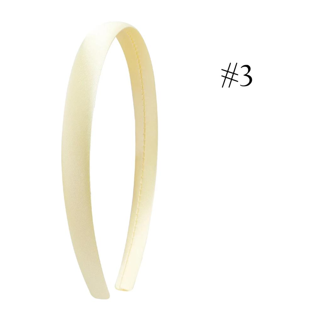 1.5cm Solid Headbands Satin Headband DIY Crafts Hairband Colorful Head Bands for Girls Women Thin Elastic Hair Hoop Accessories