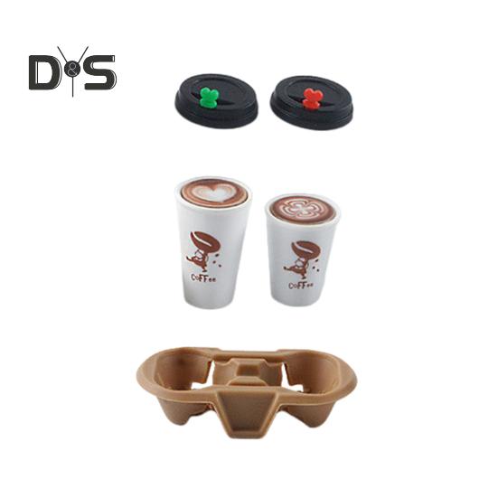 

Миниатюрный кофейный набор для кукольного домика Мини-кружка для кофе с крышкой Подстаканник Модель для кофе на 1 человека:6 Декор столовой в кукольном домике-кафе коричневый