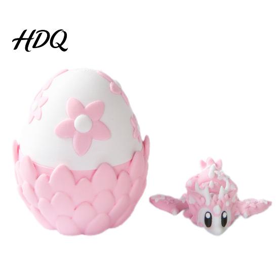 Tabletop Stress Relief Toy Flexible Sports Ball Dragon And Egg Articulated Fidget Toy 3D Easter Gift Bag Filler Printed Egg with Winged Inside Desk