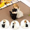 Love My Black Dog Figurines Statues Home Decor Cute Dog Angel Friendship Remembrance Presents for Dog Lovers Home Dog Sculpted