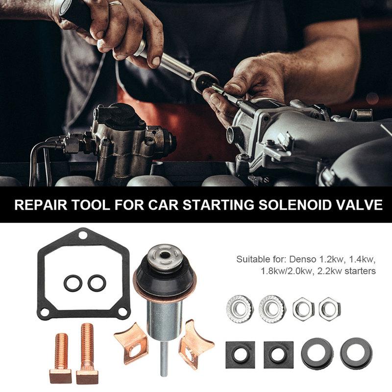 Starter Solenoid Repair Rebuild Kit 228000-6662 Starter Solenoid Repair Tools Plunger Contacts Set for Toyota Subaru for Honda