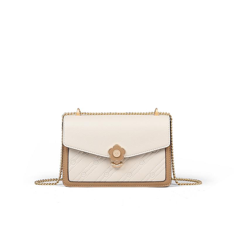 Geantă nouă crossbody cu lanț, piele naturală, geantă de damă de înaltă calitate, geantă pătrată de umăr