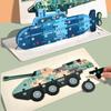 Wooden 3d Military Vehicle Construction Puzzle Toy For Kids Educational Play