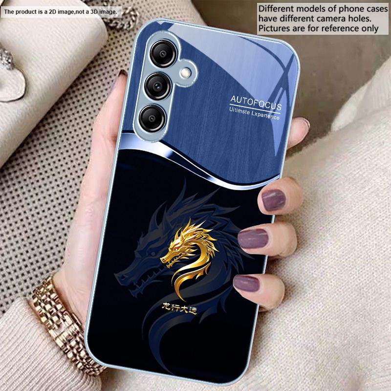 Verlauf Goldener Drache Für Samsung A20 30 22 23 24 25 26 31 32 A33 34 35 42 50 51 52 53 54 55 56 70 71 72 73 Glas Handyhülle