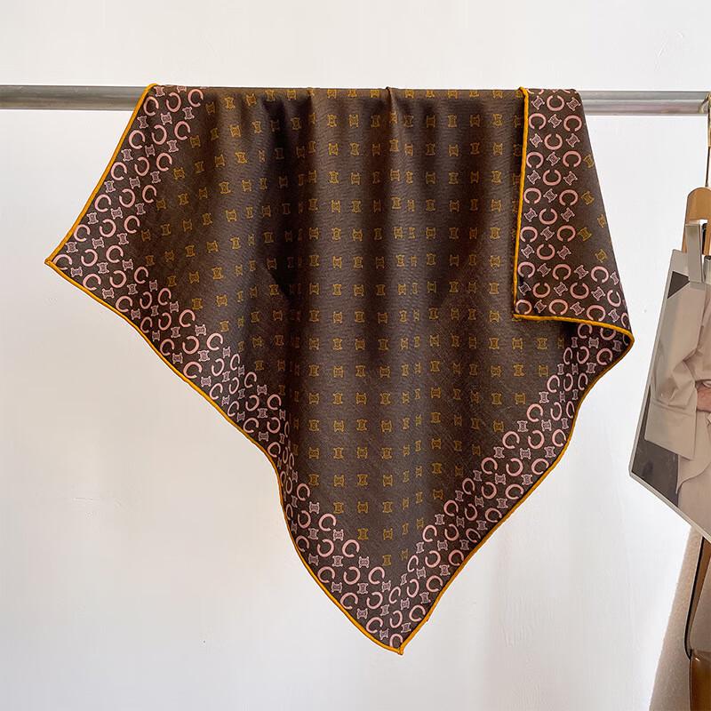 Miling Women s Printed Silk Wool Scarf 65*65cm